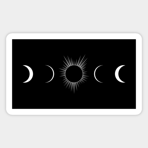 Total Solar Eclipse Phases Magnet by LucentJourneys